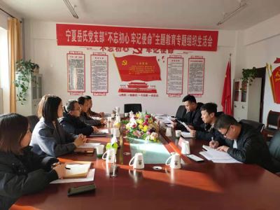 寧夏岳氏黨支部召開“不忘初心，牢記使命”主題教育專題組織生活會(huì)